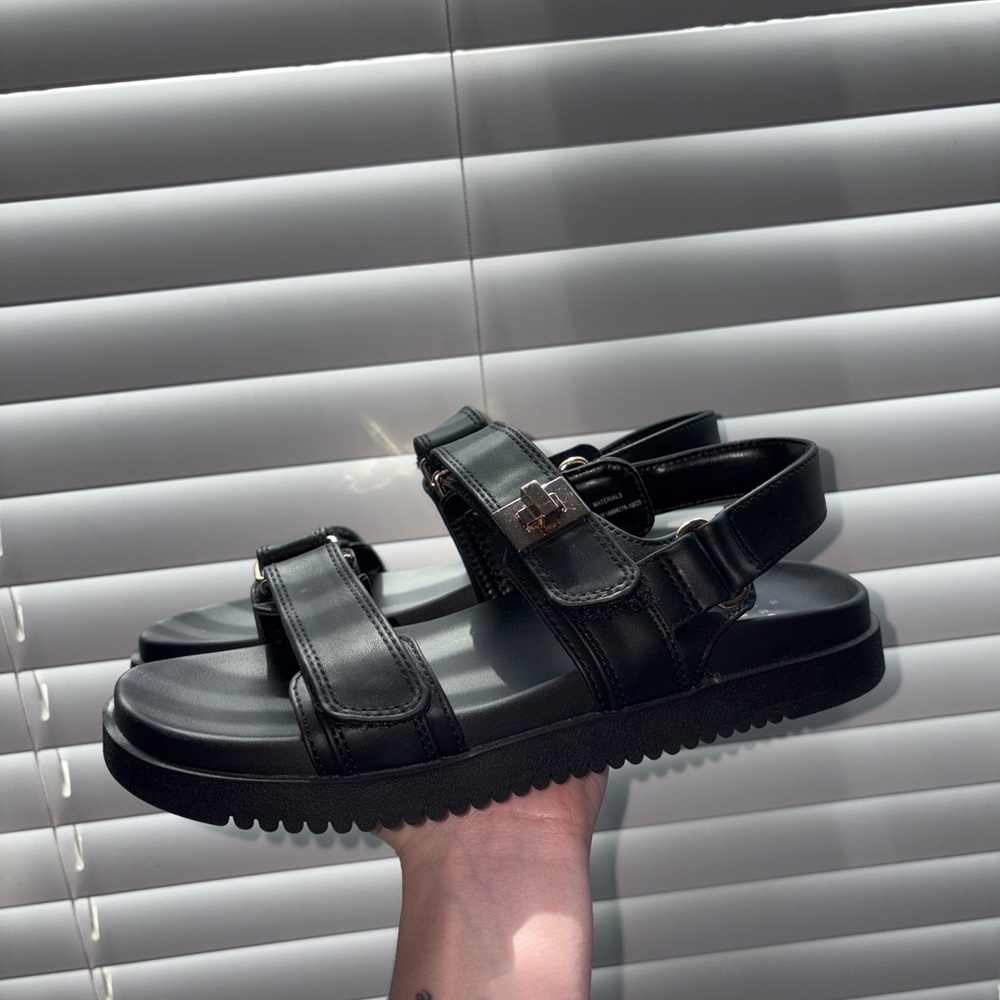 a new day Black Sandals